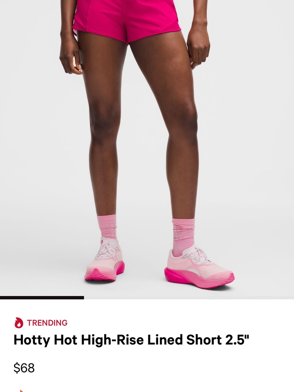 lululemon athletica Hot Pink High-Rise Athletic Shorts